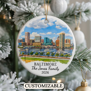 Personlig Baltimore-ornament, specialdesignad Mary Julgransprydnad Keramik