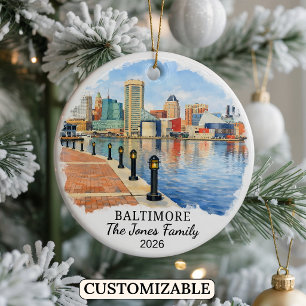 Personlig Baltimore-ornament, specialdesignad Mary Julgransprydnad Keramik