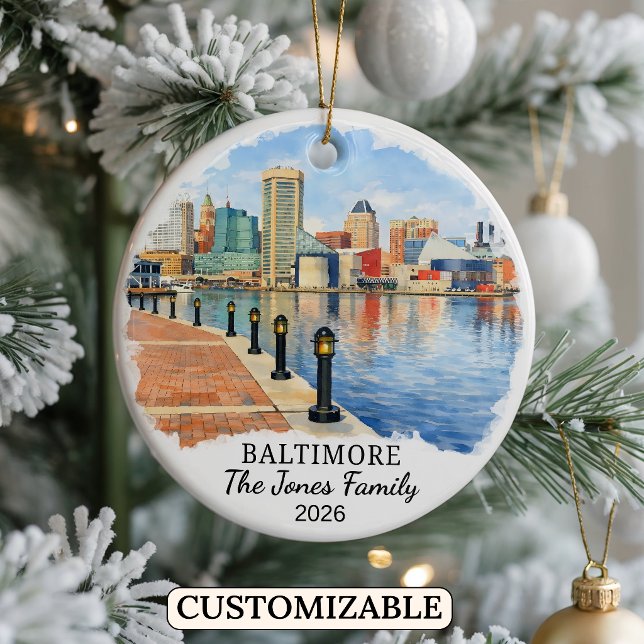 Personlig Baltimore-ornament, specialdesignad Mary Julgransprydnad Keramik (Skapare uppladdad)