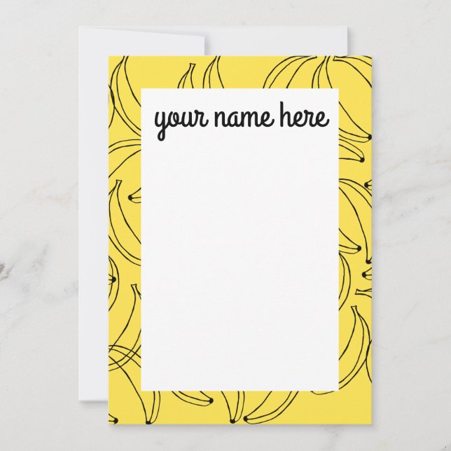 Personlig Bananas Notecards Tack Kort (Framsida)