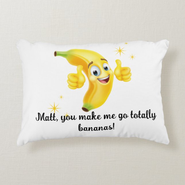 Personlig banankudde prydnadskudde (Framsidan)