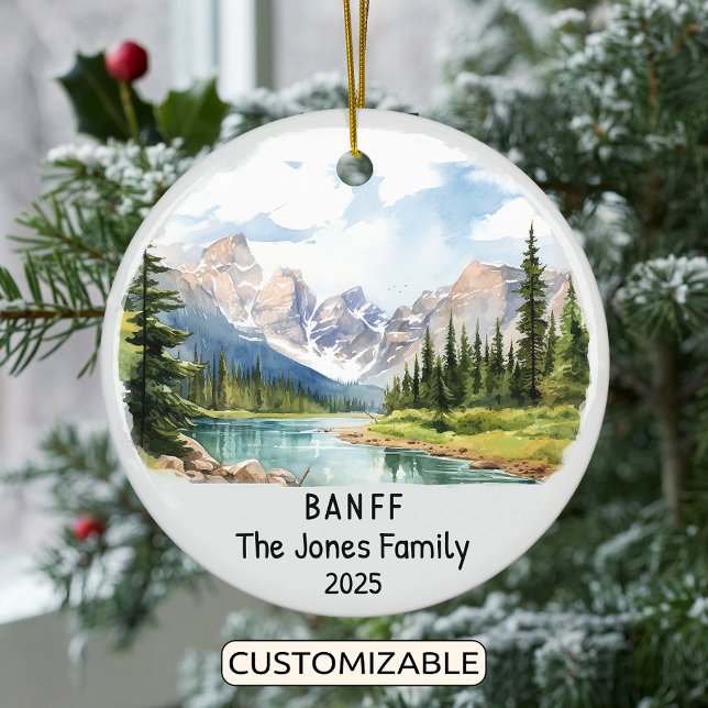 Personlig Banff Ornament, Kanada Julgransprydnad Keramik (Skapare uppladdad)