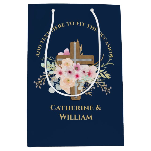 Personlig Baptism & Christening Blommigt Kor (Framsidan)