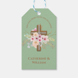 Personlig Baptism & Christening Blommigt Kor Presentetikett