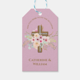 Personlig Baptism & Christening Blommigt Kor Presentetikett