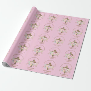 Personlig Baptism & Christening Blommigt Kor Presentpapper