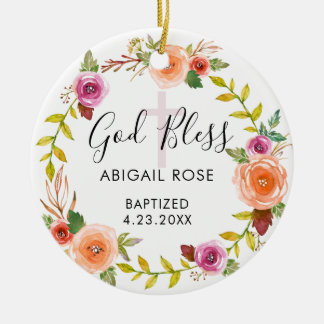 Personlig Baptism Julgransprydnad Keramik