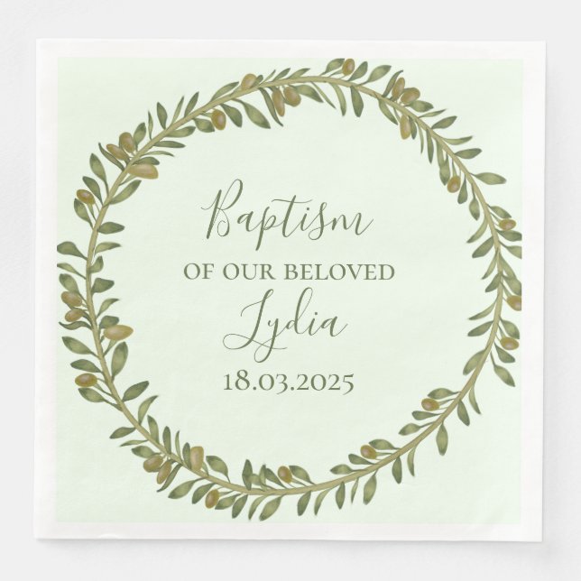 Personlig Baptism Papper utandning Pappersservett (Framsida)