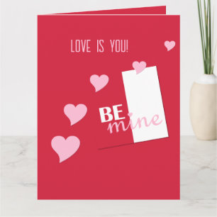 Personlig Bär mina Rosa Hearts, Red Valentine's Kort