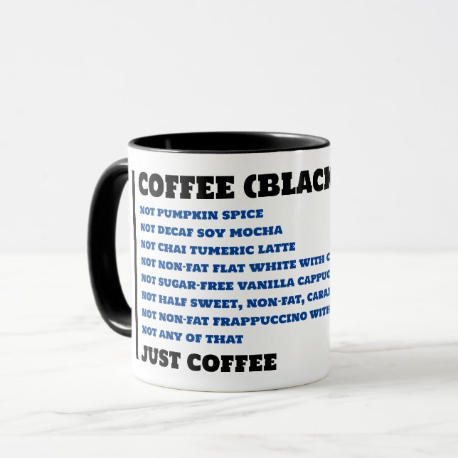 PERSONLIG BARA COFFEE BLACK MUGG (Framsida vänster)