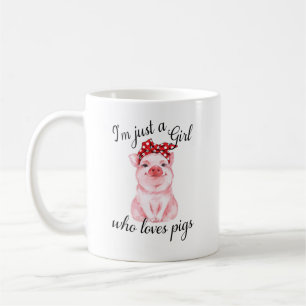 Personlig Bara en flicka som Kärlek Grisar Kaffemugg