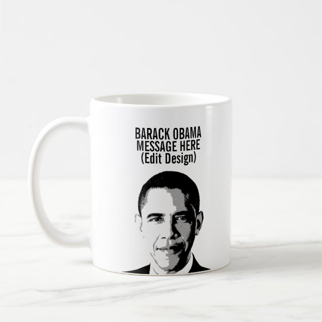 Personlig Barack Obama Kaffemugg (Vänster)