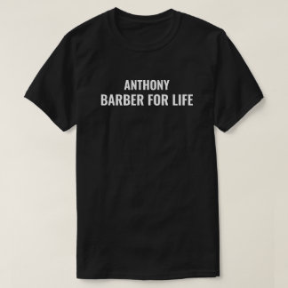 Personlig Barber För Livet Present Anpassad Mäns T Shirt