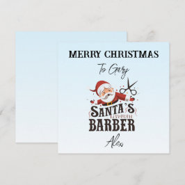 Personlig Barber-julkort Julkort
