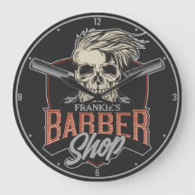 Personlig Barber Shop Hipster Skull och Razors
