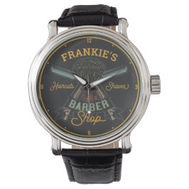 Personlig Barber Shop Retro Haircut Shaves Armbandsur
