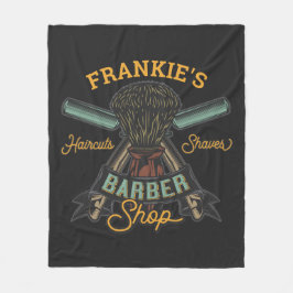 Personlig Barber Shop Retro Haircut Shaves Fleecefilt