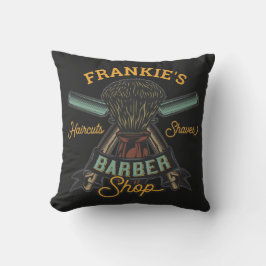 Personlig Barber Shop Retro Haircut Shaves Kudde