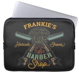Personlig Barber Shop Retro Haircut Shaves Laptop Fodral