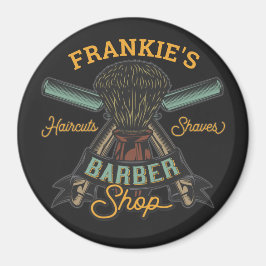 Personlig Barber Shop Retro Haircut Shaves Magnet