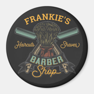 Personlig Barber Shop Retro Haircut Shaves Magnet