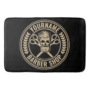 Personlig Barber Shop Skull Rockabilly Salon Badrumsmatta