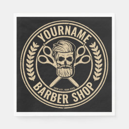 Personlig Barber Shop Skull Rockabilly Salon Pappersservett