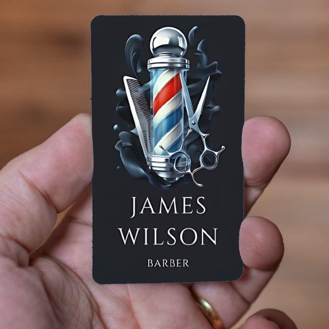 Personlig barberar mall Sax redo Design Visitkort (Personalized Barber Template)