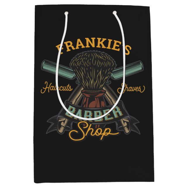 Personlig Barberare Butik Retro Frisyrer Rakning (Framsidan)
