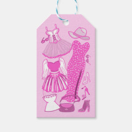 Personlig Barbiecore Rosa och Shock rosa Presentetikett