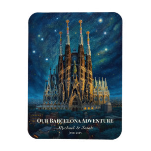 Personlig Barcelona Resa Sagrada Familia Magnet