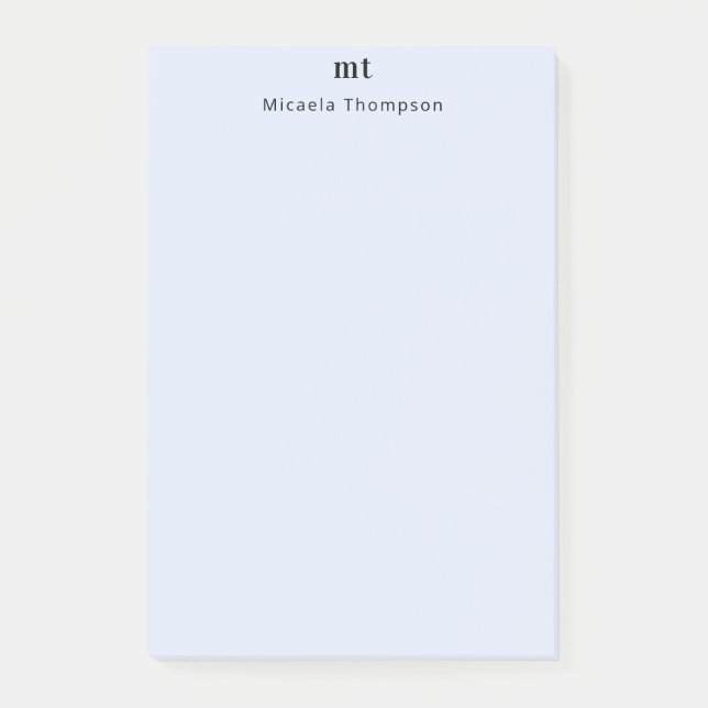 Personlig Barely Lila + Initialer Post-it Block (Framsida)