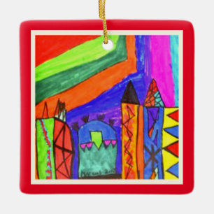 Personlig Barn Artwork-jul Julgransprydnad Keramik