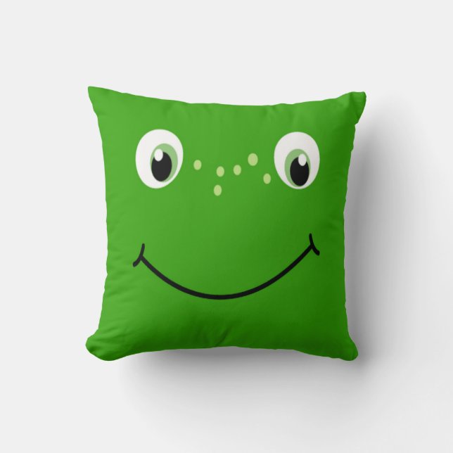 Personlig Barn Cute groda Amphibian Pillow Kudde (Framsida)