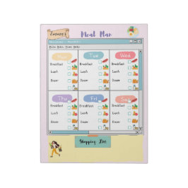 Personlig Barn Måltidsplan+Näringsbock Anteckningsblock