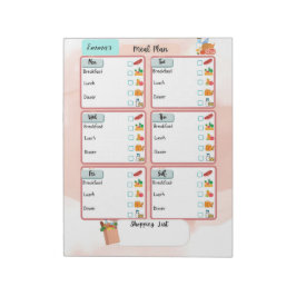 Personlig Barn Måltidsplan+Näringsbock Anteckningsblock