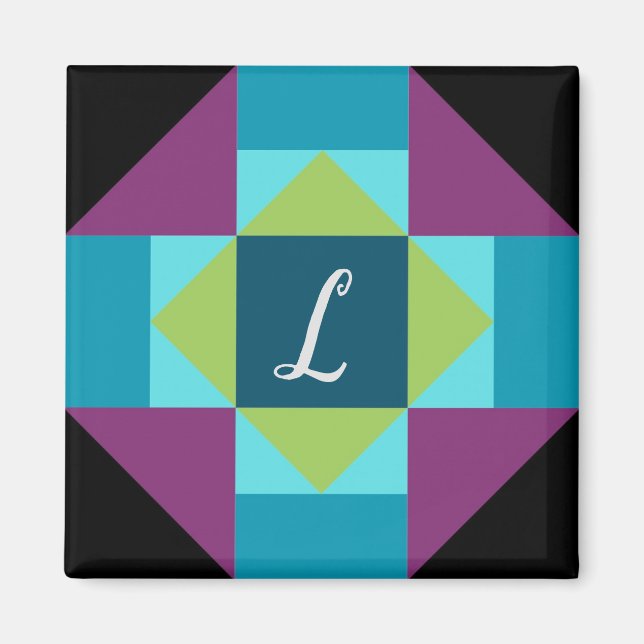 Personlig Barn Quilt Magnet (Framsidan)