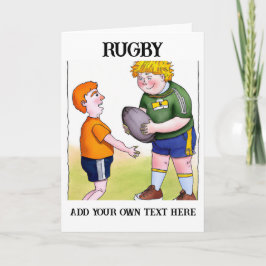 Personlig Barn Rugby-hälsningskort Helgkort