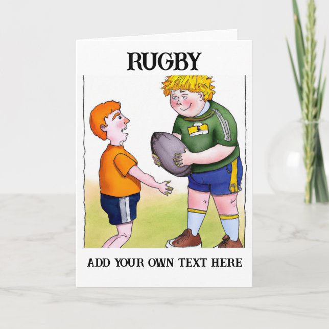 Personlig Barn Rugby-hälsningskort Helgkort (Framsida)