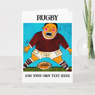 Personlig Barn Rugby-hälsningskort Helgkort