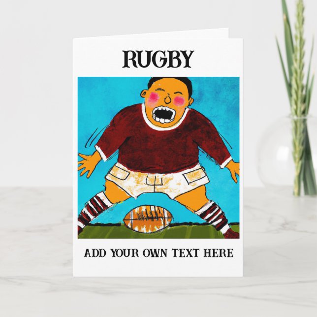 Personlig Barn Rugby-hälsningskort Helgkort (Framsida)
