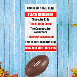 Personlig Barn Rugby Metall Sign