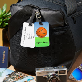 Personlig Barn Sports Basketball Sunny Day Bagagebricka