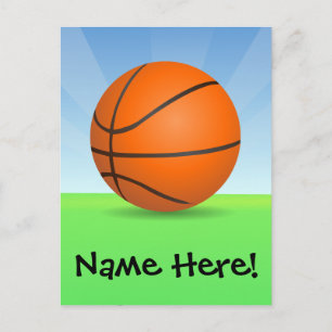 Personlig Barn Sports Basketball Sunny Day Vykort