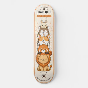 Personlig Barnanime Söta Djur Skateboard