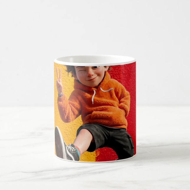 Personlig barnbildmugg | Anpassad keramisk kaffemu Kaffemugg (Center)