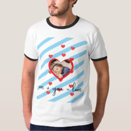 Personlig barnfoto – Jag + Du = Kärlek T Shirt