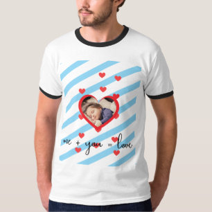 Personlig barnfoto – Jag + Du = Kärlek T Shirt