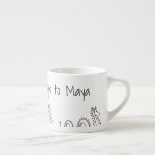 Personlig barnmugg - Loch Ness-odjuret Espressomugg