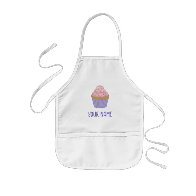 Personlig Barns Baking Apron med Cupkaka Barnförkläde (Framsidan)
